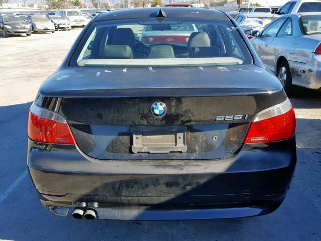 WBANE53566CK83438 - 2006 BMW 525 I BLACK photo 9