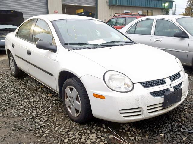 1B3ES26C44D557068 - 2004 DODGE NEON BASE WHITE photo 1