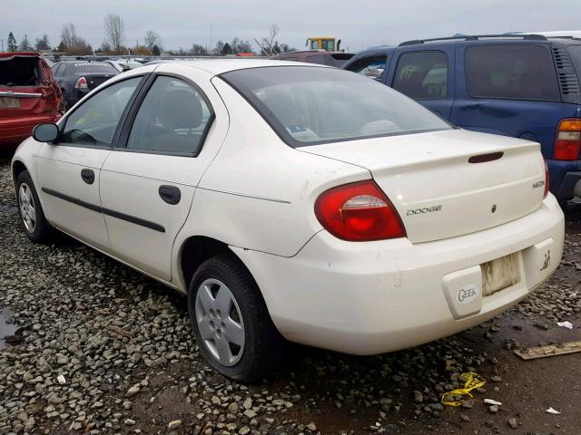 1B3ES26C44D557068 - 2004 DODGE NEON BASE WHITE photo 3