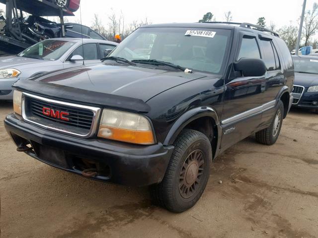 1GKDT13W012141224 - 2001 GMC JIMMY BLACK photo 2