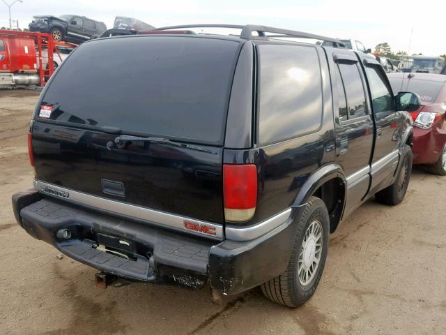 1GKDT13W012141224 - 2001 GMC JIMMY BLACK photo 4