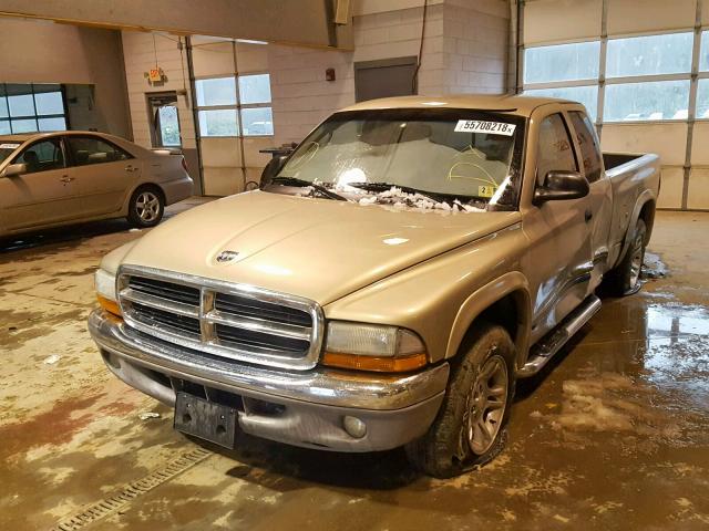 1D7GL42N44S597353 - 2004 DODGE DAKOTA SLT GOLD photo 2