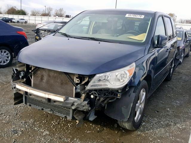 2V8HW34199R518377 - 2009 VOLKSWAGEN ROUTAN SE BLUE photo 2