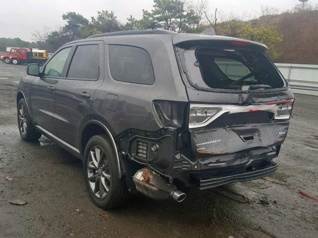 1C4RDJDG0HC758326 - 2017 DODGE DURANGO GT GRAY photo 3