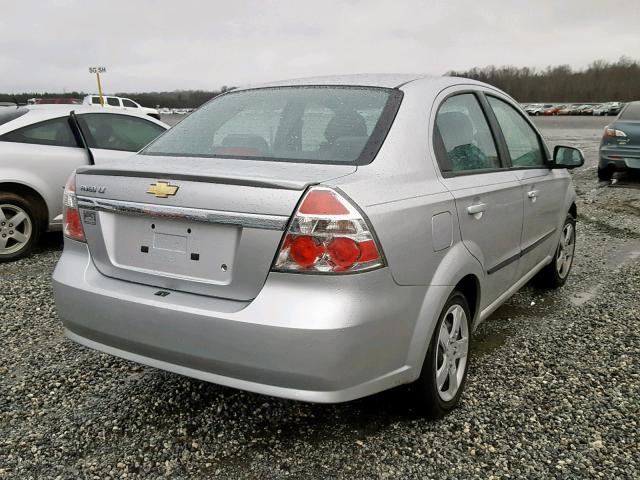 KL1TG5DE9BB238746 - 2011 CHEVROLET AVEO LT SILVER photo 4