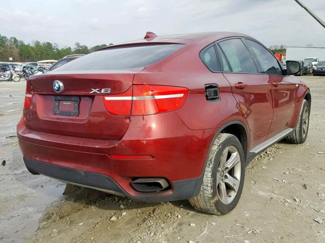 5UXFG83598LZ91641 - 2008 BMW X6 XDRIVE5 RED photo 4