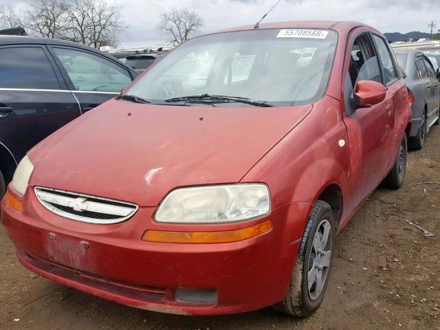 KL1TD66648B017102 - 2008 CHEVROLET AVEO BASE Qırmızı foto 2