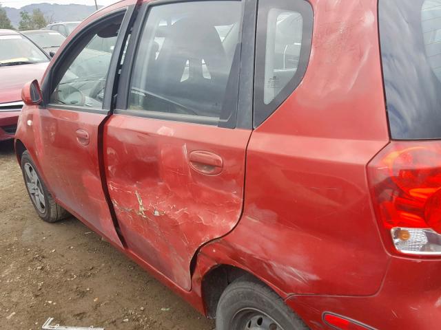KL1TD66648B017102 - 2008 CHEVROLET AVEO BASE Qırmızı foto 9