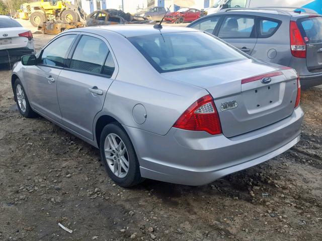 3FAHP0GA7AR373279 - 2010 FORD FUSION S GRAY photo 3