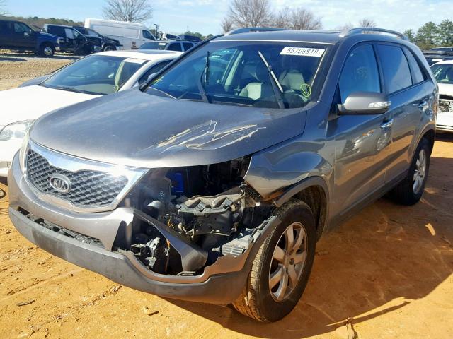 5XYKT4A21BG118949 - 2011 KIA SORENTO BA GRAY photo 2