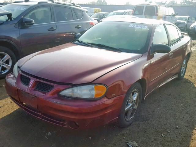 1G2NF52E93C119439 - 2003 PONTIAC GRAND AM S BURGUNDY photo 2