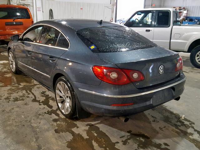 WVWGU7AN0CE552868 - 2012 VOLKSWAGEN CC VR6 4MO GRAY photo 3