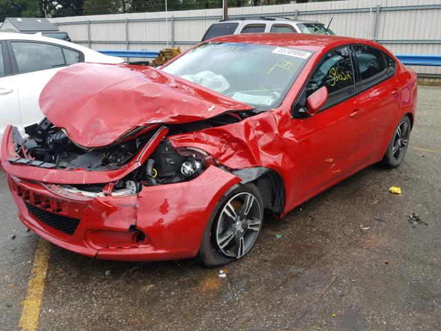 1C3CDFBB4ED883625 - 2014 DODGE DART SXT RED photo 2