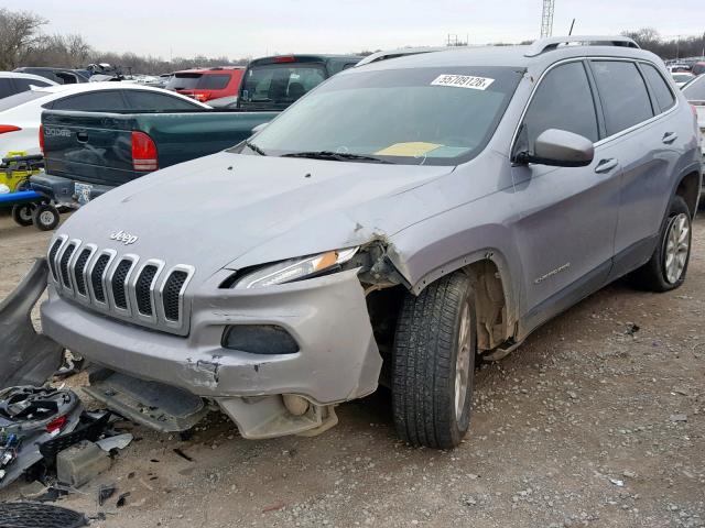 1C4PJLCS2EW143675 - 2014 JEEP CHEROKEE L SILVER photo 2