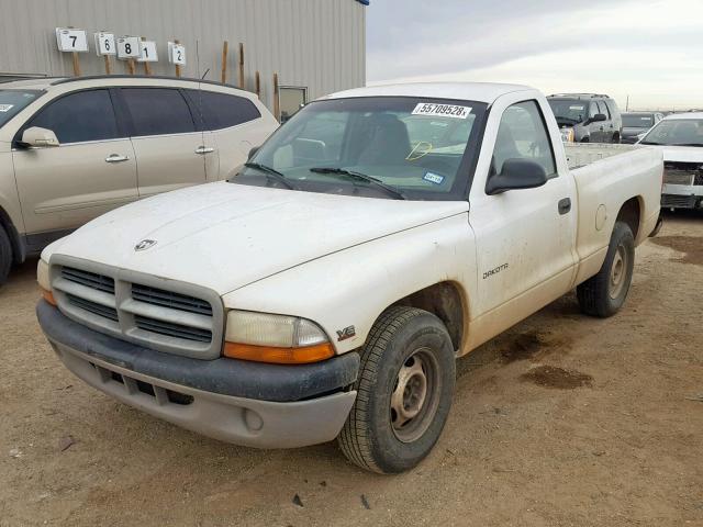 1B7FL26X6YS740279 - 2000 DODGE DAKOTA WHITE photo 2