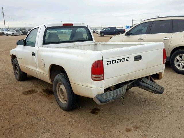 1B7FL26X6YS740279 - 2000 DODGE DAKOTA WHITE photo 3