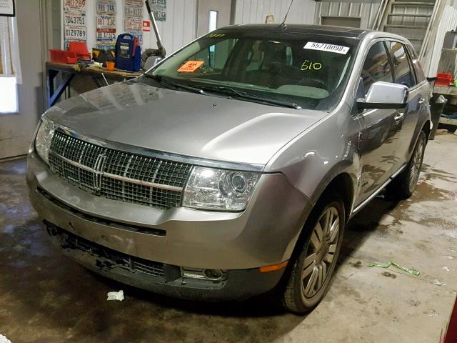 2LMDU88C38BJ17780 - 2008 LINCOLN MKX GRAY photo 2