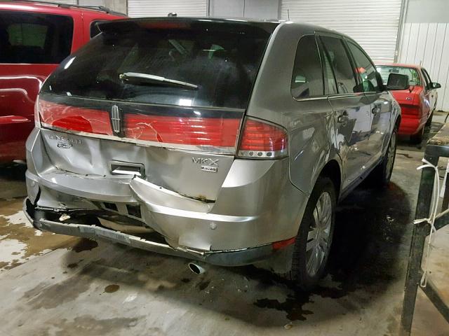 2LMDU88C38BJ17780 - 2008 LINCOLN MKX GRAY photo 4