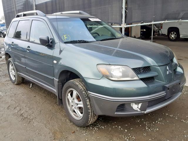 JA4LX31FX4U030094 - 2004 MITSUBISHI OUTLANDER GREEN photo 1