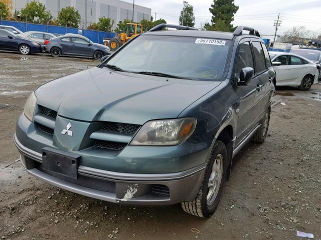 JA4LX31FX4U030094 - 2004 MITSUBISHI OUTLANDER GREEN photo 2