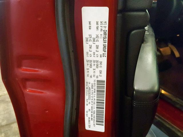 1J4RR5GG5BC655523 - 2011 JEEP GRAND CHER RED photo 10