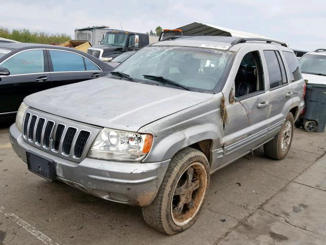 1J4GX58N32C150932 - 2002 JEEP GRAND CHER SILVER photo 2