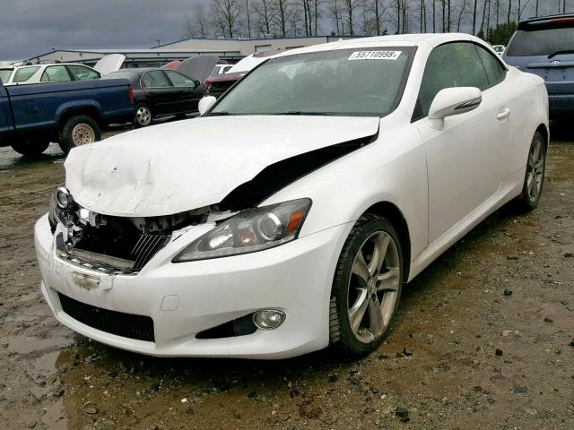 JTHFF2C26C2525119 - 2012 LEXUS IS 250 WHITE photo 2