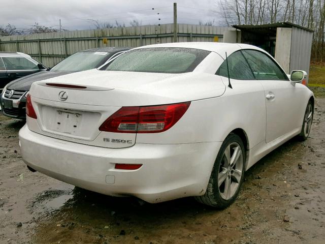 JTHFF2C26C2525119 - 2012 LEXUS IS 250 WHITE photo 4