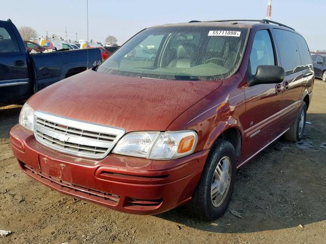 1GNDX13E92D132266 - 2002 CHEVROLET VENTURE LU RED photo 2