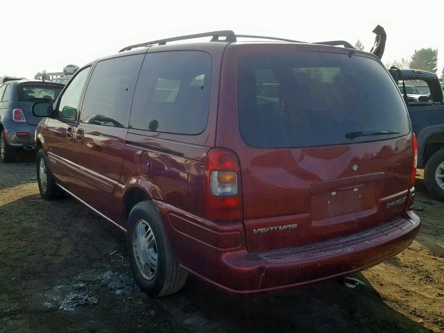 1GNDX13E92D132266 - 2002 CHEVROLET VENTURE LU RED photo 3