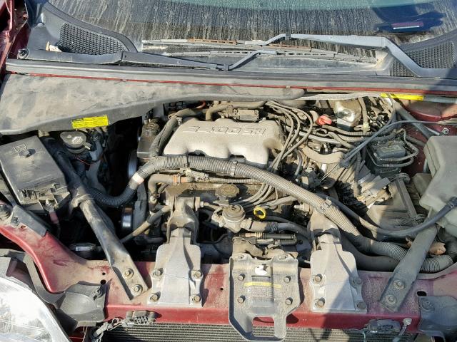 1GNDX13E92D132266 - 2002 CHEVROLET VENTURE LU RED photo 7