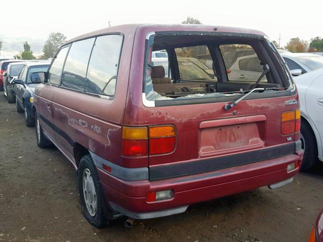 JM3LV5229M0335555 - 1991 MAZDA MPV MAROON photo 3