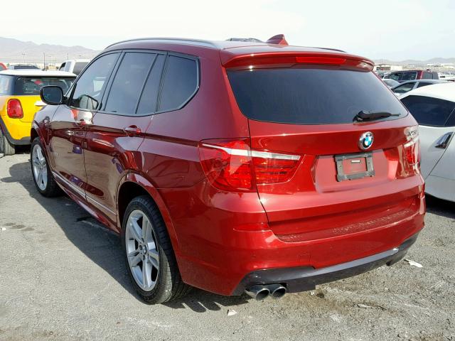 5UXWX7C59E0E81509 - 2014 BMW X3 XDRIVE3 RED photo 3