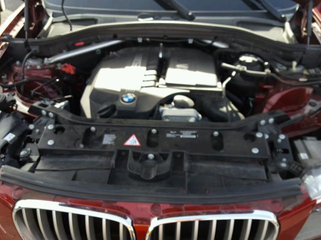 5UXWX7C59E0E81509 - 2014 BMW X3 XDRIVE3 RED photo 7