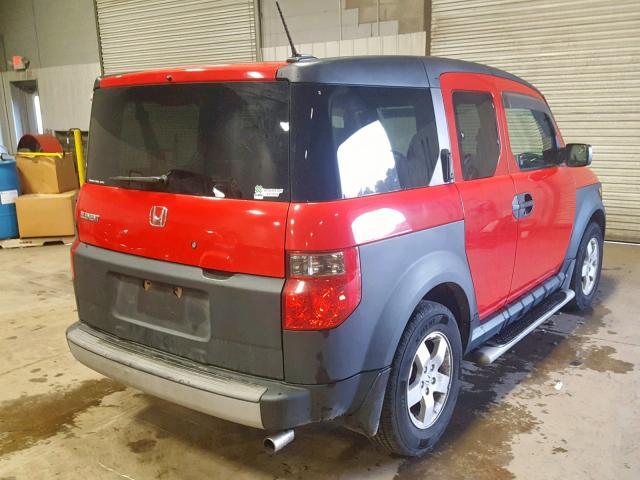 5J6YH28695L029576 - 2005 HONDA ELEMENT EX RED photo 4