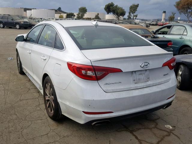 5NPE34AF8GH397090 - 2016 HYUNDAI SONATA SPO WHITE photo 3