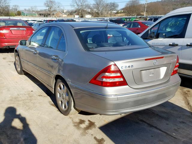 WDBRF81J85F674217 - 2005 MERCEDES-BENZ C 240 4MAT TAN photo 3