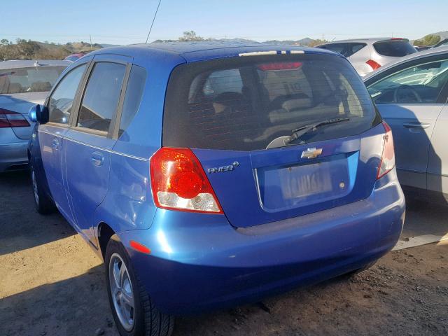 KL1TD66628B056674 - 2008 CHEVROLET AVEO BASE Көк фото 3