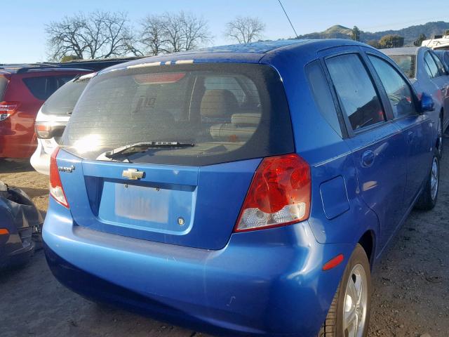 KL1TD66628B056674 - 2008 CHEVROLET AVEO BASE Көк фото 4