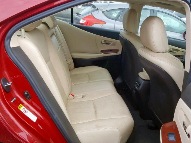 JTHBB1BA7A2025044 - 2010 LEXUS HS 250H RED photo 6