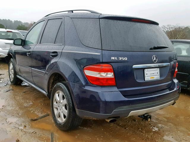 4JGBB86E07A173070 - 2007 MERCEDES-BENZ ML 350 BLUE photo 3