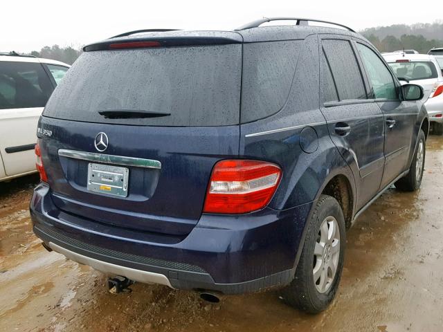 4JGBB86E07A173070 - 2007 MERCEDES-BENZ ML 350 BLUE photo 4