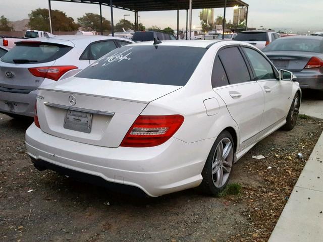 WDDGF4HB4CA629386 - 2012 MERCEDES-BENZ C 250 WHITE photo 4