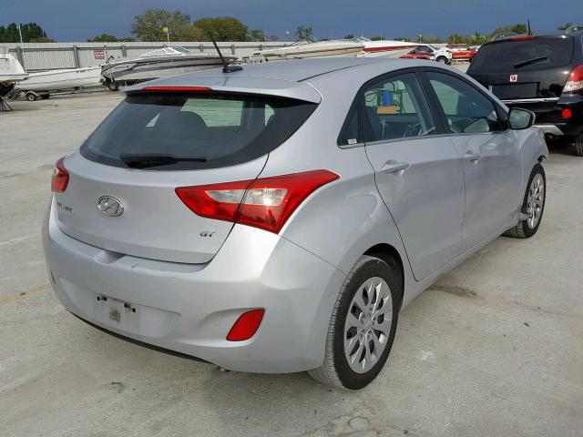 KMHD35LH4HU374912 - 2017 HYUNDAI ELANTRA GT SILVER photo 4