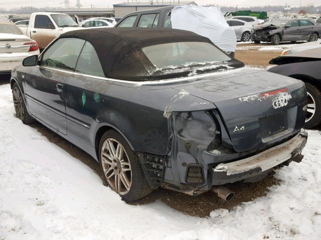 WAUDF48H29K008830 - 2009 AUDI A4 2.0T CA GRAY photo 3