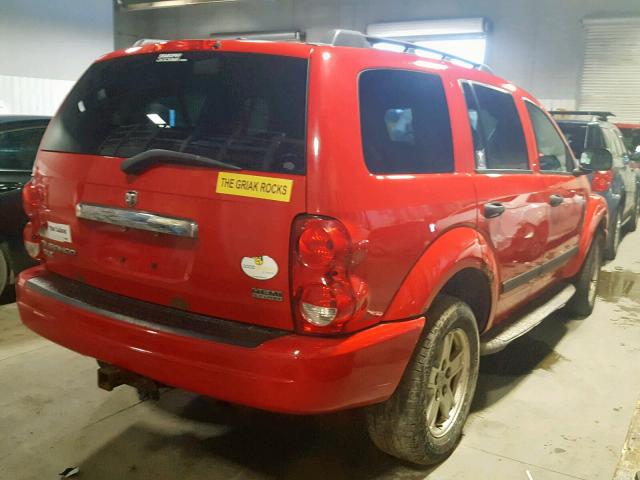 1D8HB48256F182120 - 2006 DODGE DURANGO SL RED photo 4