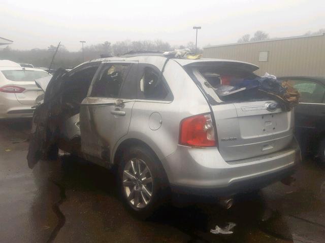 2FMDK4KCXBBB63603 - 2011 FORD EDGE LIMIT SILVER photo 3