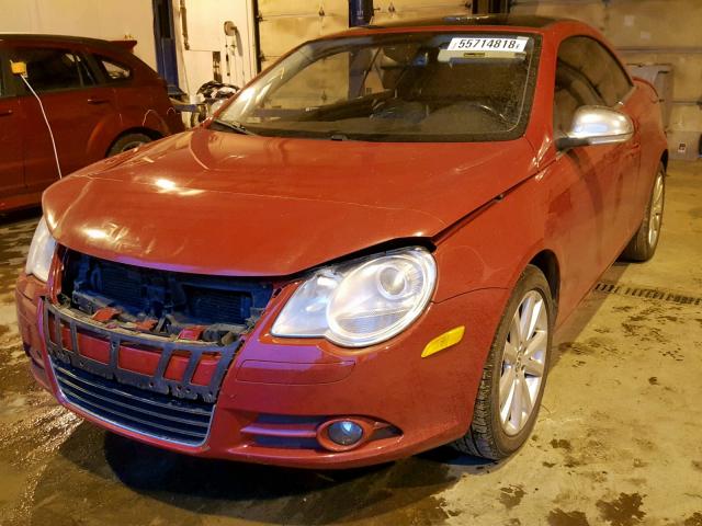 WVWDA71F57V002320 - 2007 VOLKSWAGEN EOS 2.0T S RED photo 2