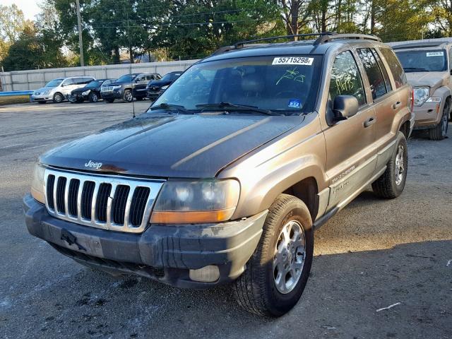 1J4G248S1YC259039 - 2000 JEEP GRAND CHER GRAY photo 2