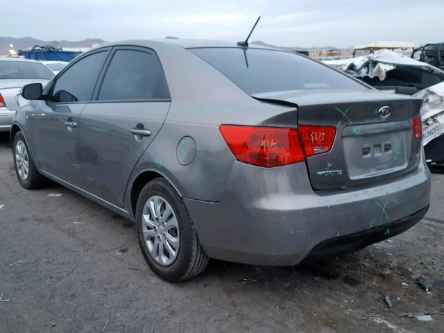 KNAFU4A21A5078648 - 2010 KIA FORTE EX GRAY photo 3